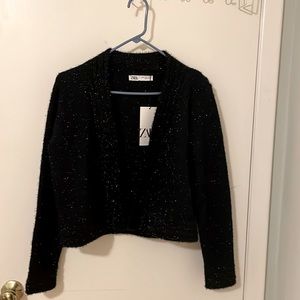 Zara buttonless sparkly cardigan